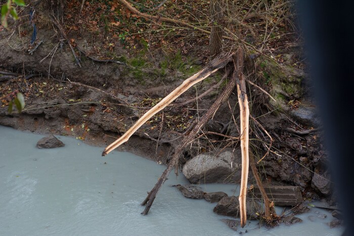 Der Bagger trug Böschungen ab, hinterließ Verwüstung. In ein paar Jahren soll hier ob der Renaturierung ein Naturparadies entstanden sein. Im Moment kann man das fast noch nicht glauben. 