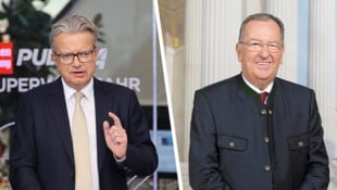 Ernest Schwindsackl (re.) spricht sich für Christopher Drexler aus. 