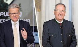 Ernest Schwindsackl (re.) spricht sich für Christopher Drexler aus. 