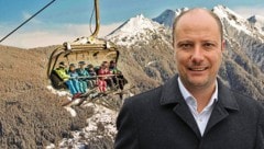 In der Region Schladming-Dachstein (rechts: Tourismusverbands-Geschäftsführer Mathias Schattleitner) ging es zuletzt stets bergauf.  (Bild: Krone KREATIV/Schladming-Dachstein/Martin Huber, Christian Jauschowetz )