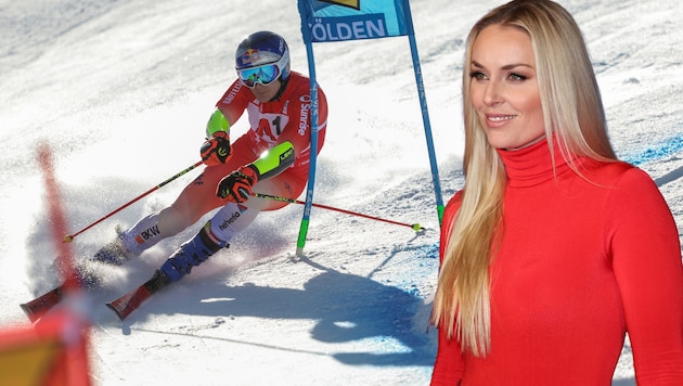 Marco Odermatt is impressed by Lindsey Vonn. (Bild: GEPA pictures)