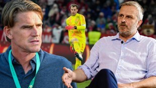 Christoph Freund, Manuel Neuer und Didi Hamann (von li. nach re.)