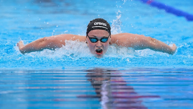 Swimmer Iris Julia Berger (from USC Graz) prepares for the upcoming World Championships in Budapest at the short course national championships in Graz. (Bild: GEPA/GEPA pictures)