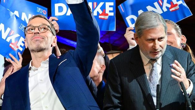 Johannes Hahn puts the victory of Herbert Kickl's FPÖ in the 2024 National Council elections into perspective. (Bild: APA/ROLAND SCHLAGER/HELMUT FOHRINGER)