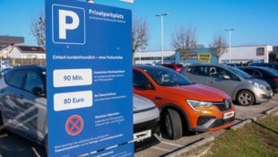 90 Minuten darf man kostenfrei parken, danach wird’s teuer. (Bild: Einöder Horst)