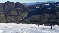 Wiedersbergerhorn in Alpbach: Top-Piste trotz wenig Naturschnee. (Bild: Brigitte Kann)