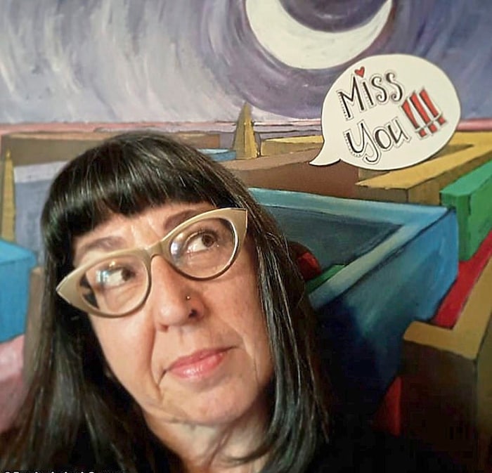 Pupils commemorated the teacher on social media with a picture of her and the speech bubble ...