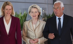 Erster Tag ihrer Amtszeit: Kaja Kallas (li.) und António Costa (re.) wollen beim Treffen mit dem ...