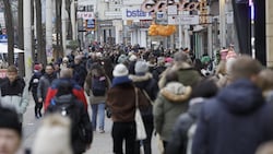 Auch die Mariahilfer Straße in Wien war am ersten Einkaufssamstag im Advent stark besucht. (Bild: APA Pool/APA/ALEX HALADA)