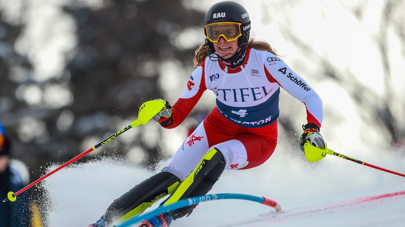 Katharina Liensberger wurde Neunte und damit beste ÖSV-Dame. (Bild: GEPA/GEPA pictures)