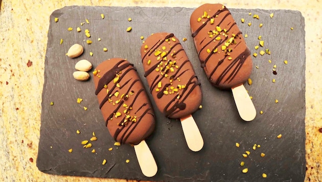 An exquisite treat: whether summer or winter, the new Dubai chocolate ice cream promises to delight the palate. (Bild: Reinhard Judt)