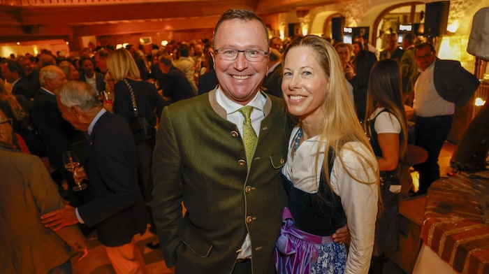 Entrepreneur couple Alexander and Julia Pappas mingled with the guests.
