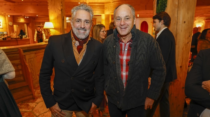 Celebrity chef Roland Trettl (left) is part of the Red Bull clique, as is motorsport legend Gerhard Berger.