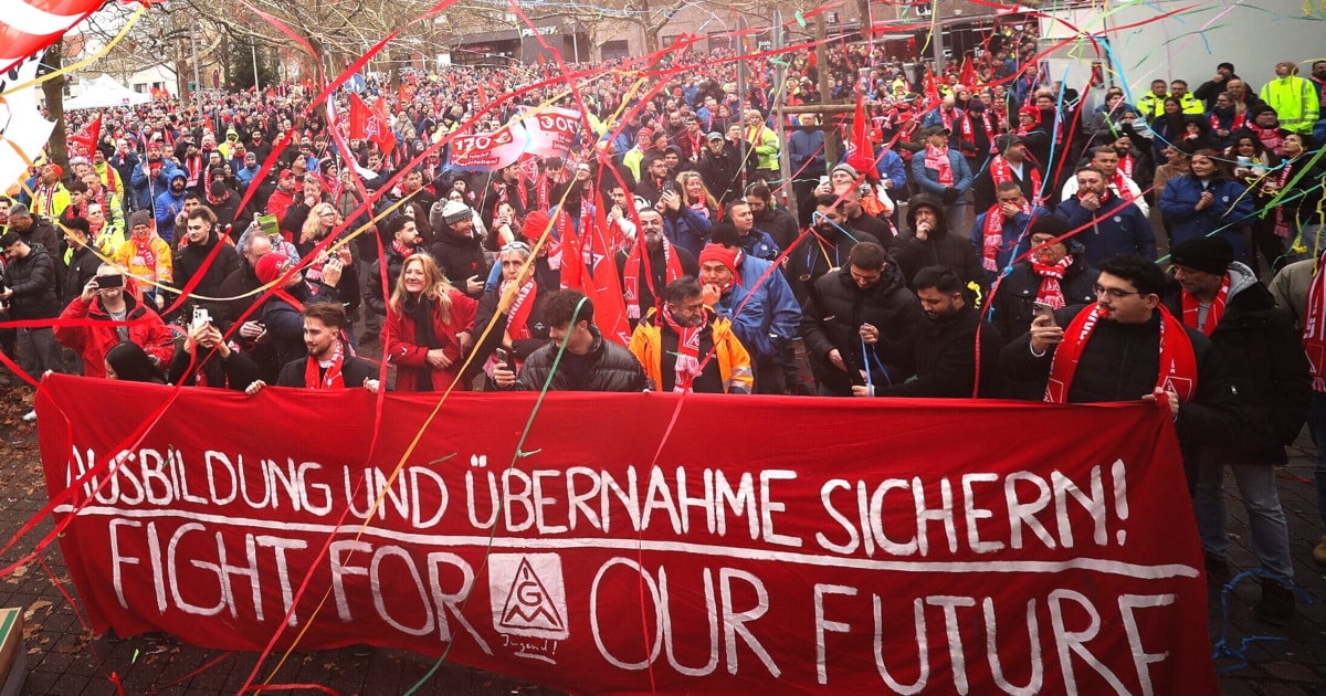 Germany Auto Strike Their jobs are on the line - Thousands of frustrated VW employees on ...