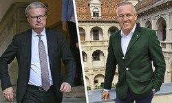 FPÖ-Chef Mario Kunasek (re.) nimmt bereits morgen mit Noch-Landeshauptmann Christopher Drexler ...