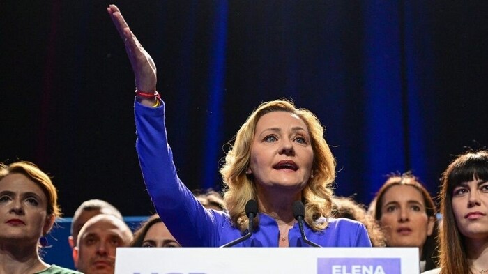 Seine Herausforderin Elena Lasconi
