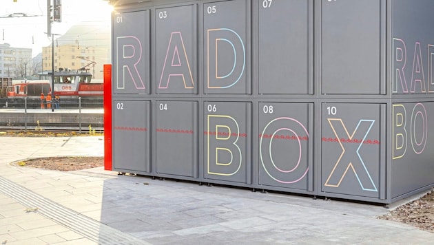 The new bike box at Lienz train station. (Bild: VVT/Philipp Brunner)