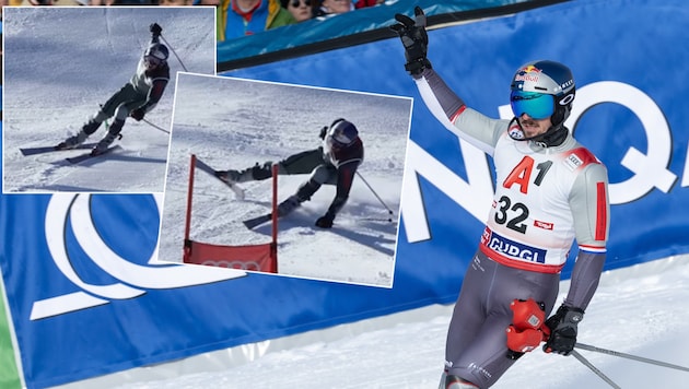 Marcel Hirscher shows the training moment in which he tore his cruciate ligament in a video on Instagram. (Bild: GEPA pictures, instagram.com/marcel__hirscher)