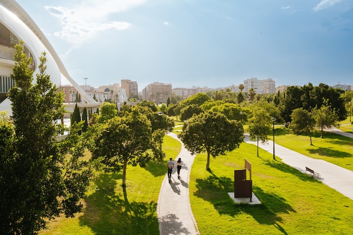 Die Turia Gärten sind ein beeindruckendes Gebiet in Valencia.