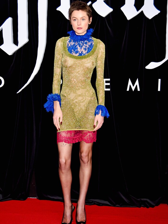 The lace dress Emma Corrin wore came straight from the catwalk.