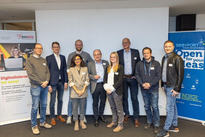 On his last day at work, long-time "state lawyer" Albert Kreiner (center) also devoted himself ...