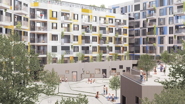 An inner-city urban quarter with a focus on housing in Stuttgart. This project is currently still in the planning stage, but is all about new architecture. (Bild: Hella/sauerbruch hutton)