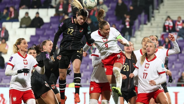 Alles Anrennen und Ankämpfen ist erfolglos geblieben – mit dem 0:1 gegen Polen hat Österreich die Qualifikation für die WM 2025 verpasst ... (Bild: GEPA pictures)