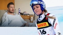 Marcel Hirscher verletzte sich schwer, Lindsey Vonn leidet mit. (Bild: GEPA/Red Bull Content Pool)