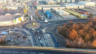 Der B 52-Kreisverkehr bei der Eisenstädter Südeinfahrt wurde neu gestaltet. (Bild: Büro Dorner)