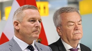 Mario Kunasek und Anton Lang werden nicht Regierungspartner. (Bild: Krone KREATIV/Sepp Pail, Christian Jauschowetz)