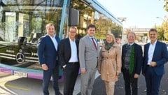 Beim Start des E-Citybusses war in Baden noch alles eitel Wonne, doch die Länge der Fahrzeuge sorgt nun für Probleme. (Bild: 2024psb/c.kollerics)