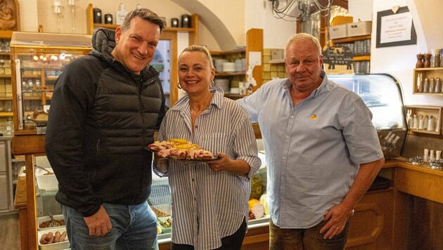 Andreas Herzog (left) was one of the prominent guests at the first "Krone" sports get-together. (Bild: Urbantschitsch Mario/Mario Urbantschitsch)