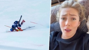 Mikaela Shiffrin meldet sich auf Instagram und gibt ein Verletzungsupdate. (Bild: GEPA pictures, instagram.com/mikaelashiffrin)