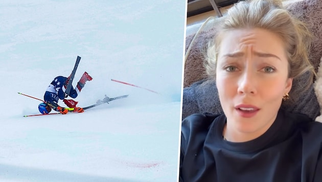 Mikaela Shiffrin meldet sich auf Instagram und gibt ein Verletzungsupdate. (Bild: GEPA pictures, instagram.com/mikaelashiffrin)