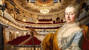 Von der Hofburg ins Ronacher: Maria Theresia wird ab Oktober 2025 zur singenden Bühnenfigur. (Bild: Krone KREATIV/VBW / (c) Rupert Steiner, APA/picturedesk.com)