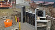 Das Betonfundament wurde bereits fertiggestellt, bald folgt der Rest.