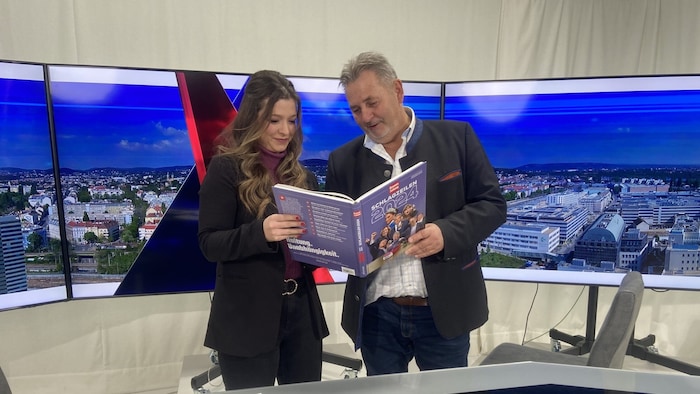 "Krone" chief reporter Christoph Matzl and krone.tv presenter Stefana Madjarov