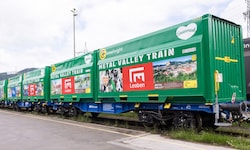 Die Waggons von Innofreight sind auch mit dem Steiermark-Herz unterwegs. 