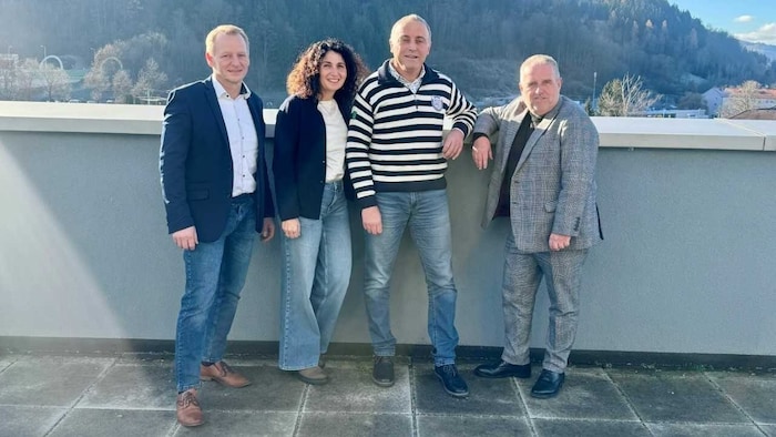 Peter Hatz, Antonella Wanek, Peter Wanek-Pusset und Erich Weber (von links). 