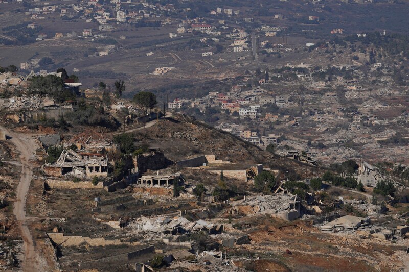 Das Dorf Odaisseh im Süden des Libanon ist zerstört. (Aufnahme vom 5. Dezember 2024) (Bild: AP)