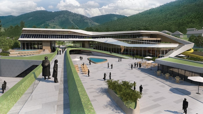 So soll die neue Therme aussehen (Visualisierung).