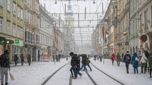 Die Herrengasse war stimmungsvoll angezuckert.