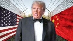 Der designierte US-Präsident Donald Trump legt sich mit den Chinesen an.  (Bild: Krone KREATIV/picturedesk 3x)