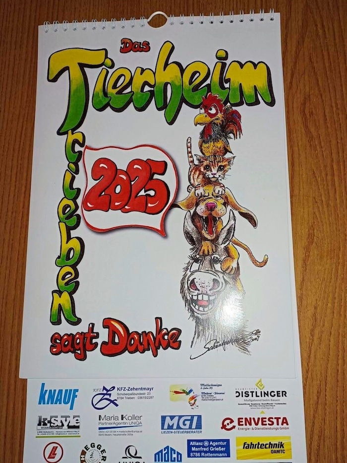 So orginell! Der Kalender des Tierheims in Trieben. 