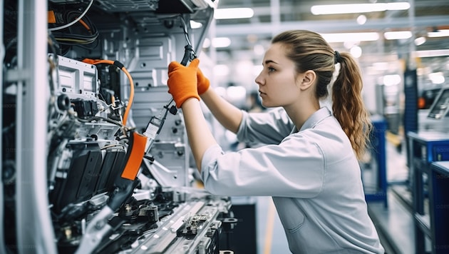 Frauen in der Industrie – viele bangen um ihren Arbeitsplatz.  (Bild: stock.adobe.com/Marco - stock.adobe.com)