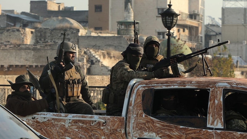 Jihadists in Hama (Bild: AFP/Bakr Al Kassem)