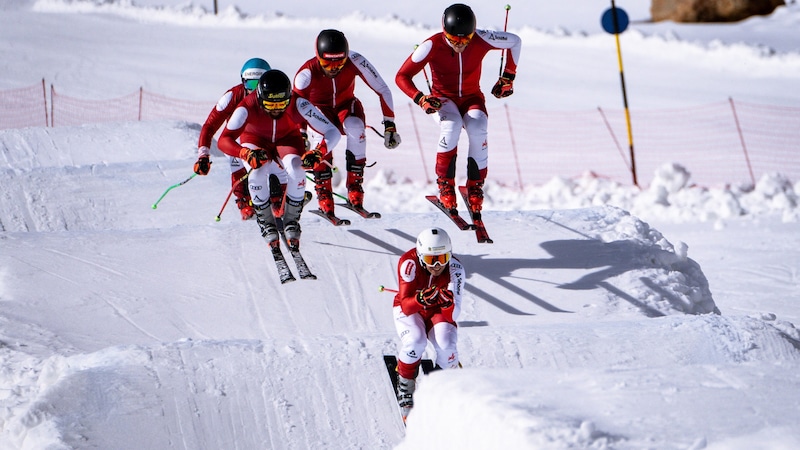 In den internen Duellen mischten die beiden Vorarlberger ganz vorne mit. (Bild: Ski Austria/Thomas Zangerl)