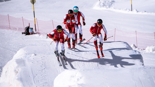 Claudio Andreatta (l.) und Nicolas Lussnig (r.) sicherten sich Tickets für den Weltcupauftakt in Val Thorens kommende Woche. (Bild: Ski Austria/Thomas Zangerl)