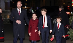 Prinz William kam mit Prinzessin Charlotte, Prinz George und Prinz Louis zum ...