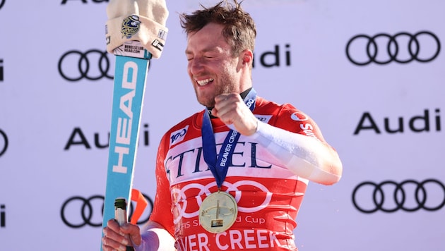 Justin Murisier triumphed in the downhill on Friday. (Bild: GEPA/GEPA pictures)